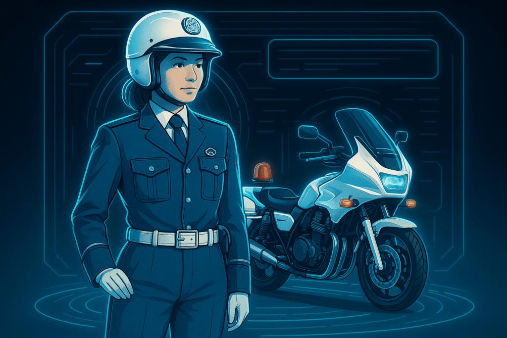 女性白バイ隊員制服の色は赤?青?本当の色とその理由
